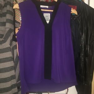 Calvin Klein Purple sleeveless top/blouse